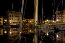 Yacht harbor at night von Intensivelight Panorama-Edition