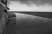 Bench at the sea - monochrome by Intensivelight Panorama-Edition