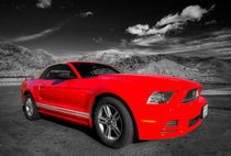 Red Ford Mustang  by Rob Hawkins