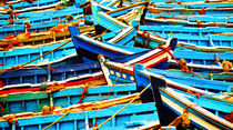 Boats in Esaouria von Tyrone Castelanelli
