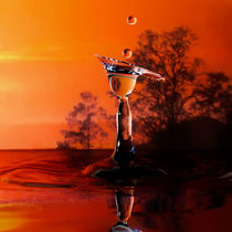 Floating glass in sunset von Ronny Tertnes