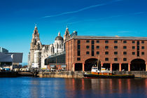 Albert Dock and Liver Buildings Liverpool UK by illu