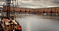 Old sailing ship at Albert Dock, Liverpool by illu
