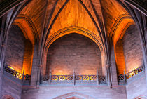 Impressive arched ceiling inside Liverpool Cathedral by illu