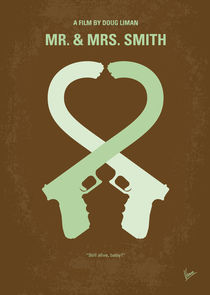No187 My Mr. and Mrs. Smith minimal movie poster von chungkong