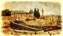 Western Wall,Temple Mount, Jerusalem, Israel. Photo in old color image style von Serhii Zhukovskyi