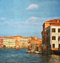 Grand Canal in Venice, Italy.Photo in old color image style. by Serhii Zhukovskyi