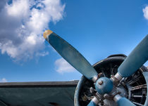 Propeller and engine of vintage airplane by Serhii Zhukovskyi
