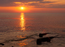 beauty landscape with sunrise over sea von Serhii Zhukovskyi