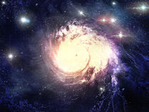 Abstract fantastic space storm and nebula  background by Serhii Zhukovskyi