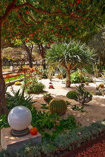 fragment of famous Bahai gardens in Haifa, Israel by Serhii Zhukovskyi