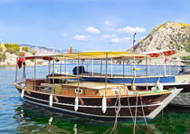 The  gulf and yacht  in Aegean  Sea ,Turkey by ivantagan