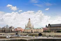 View from Elbe bridge on Dresden.  by ivantagan