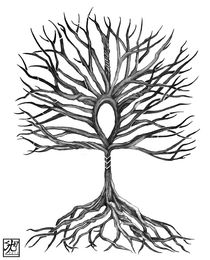 Ahkh Tree of Life by Sandra Gale