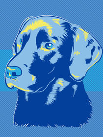 Labrador Dog Pop Art Style von Geoff Leighly