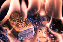 goldbars and flame by evgeny bashta