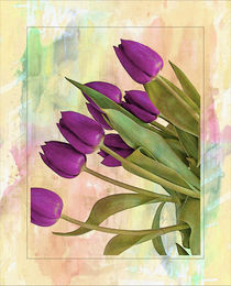Painterly Tulips von rosanna zavanaiu