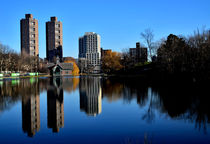 Reflections. A pond in Central Park of NY by Maks Erlikh
