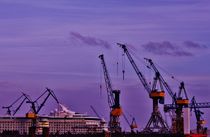The Cranes of Hamburg II by Michael Beilicke