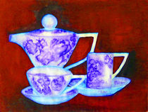 Teekanne mit Teetassen von Irina Usova
