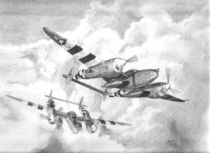 Lockheed P 38's Lightning Strikes Twice by Gene Davis