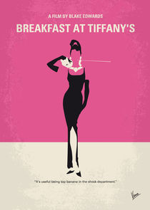 No204 My Breakfast at Tiffanys minimal movie poster by chungkong