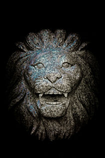 Carved Stone Lion's Head by loriental-photography