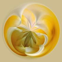 Yellow Dahlia Orb by Kaye Menner