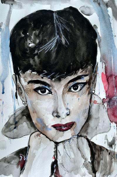 Audrey-aquarell