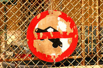 Selbstgemachtes einfahrt verboten schild - Selfmade No entry Sign von kunertus