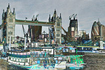 River Thames Sketch von David Pyatt