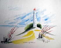 Leuchtturm auf Hiddensee by Theodor Fischer