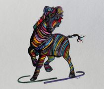 Kaleidoscope Zebra - Baby Strut Your Stuff by eloiseart