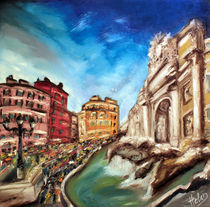 Fontaine Trevi Rome by Helen Bellart