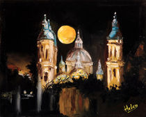 Basilica in the night by Helen Bellart
