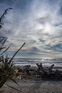 Stormy afternoon on Greymouth Beach, New Zealand by Sheila Smart