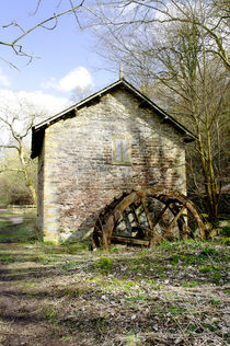 Mill and Water-wheel near Ashford-in-the-Water by Rod Johnson