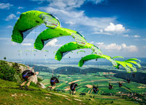 Paragliding on the Mountain by Zoltan Duray