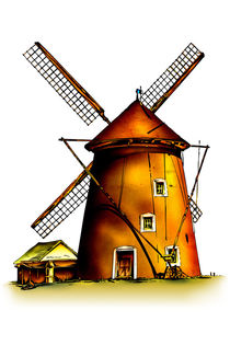 Windmill retro vintage old von Rafal Kulik