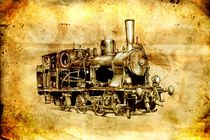 Steam engine art design drawing von Rafal Kulik
