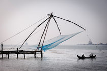 Chinese fishing nets in Fort Kochi. by Tom Hanslien