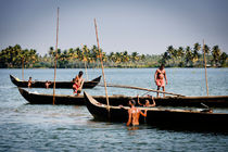 Mussels Pickers in the Kerala Backwaters. by Tom Hanslien