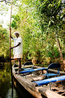 Kerela Backwaters Boatman. by Tom Hanslien
