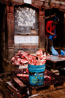 Abattoir in Bhaktapur, Nepal. by Tom Hanslien