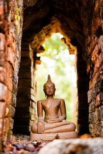 Buddha figurine in Alcove. by Tom Hanslien
