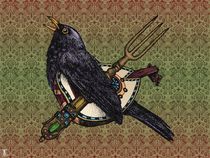 Blackbird with Lute and Fork by Thomas Duane