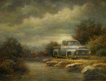 Truck by a Stream by Paul Abrams
