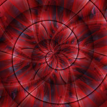 Spirale rotes Blattwerk von Christine Bässler