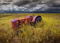 Abandoned Farm Tractor on the Prairie by Randall Nyhof