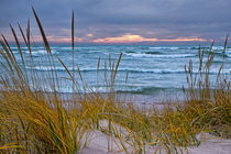 Sunset over the Dune at the Beach by Holland Michigan by Randall Nyhof